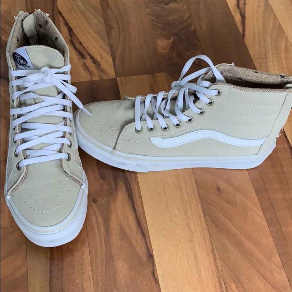 New tan zip up Vans